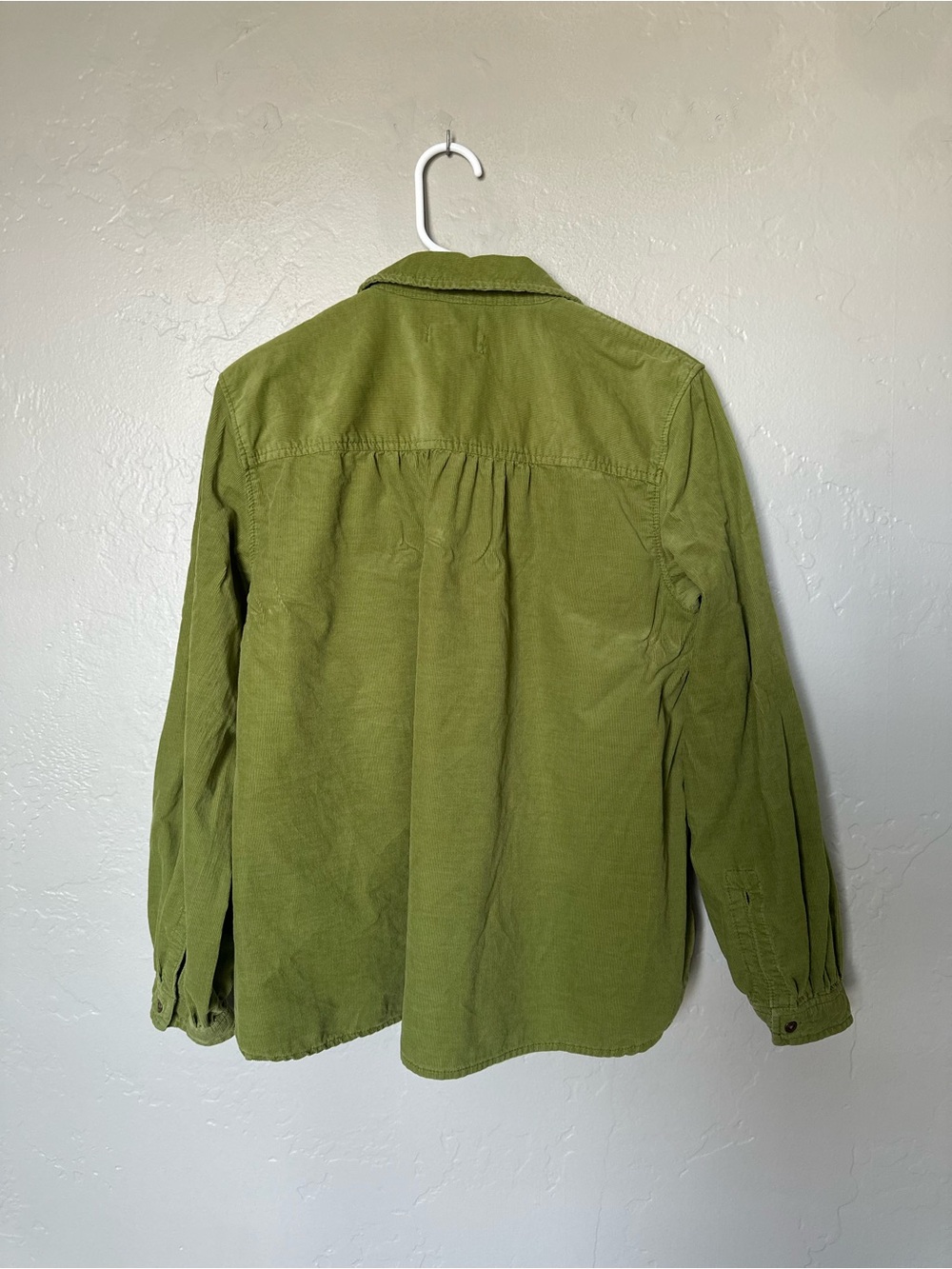 Anthropologie Pilcro Sigourney Corduroy Button Down Shirt Green Cotton - Picture 10 of 12